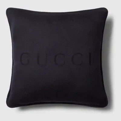 Gucci Web Wool Cushion — Blue & Red