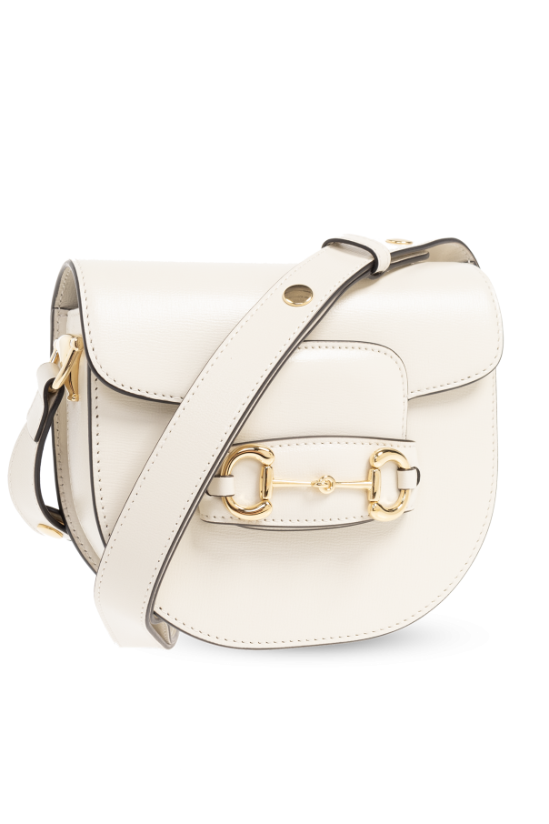 Gucci 1955 Horsebit Shoulder Bag — Cream