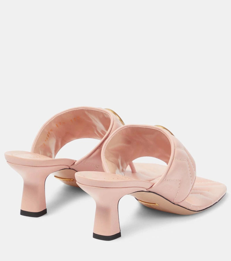 Gucci Heeled Double G Thong Sandals.
