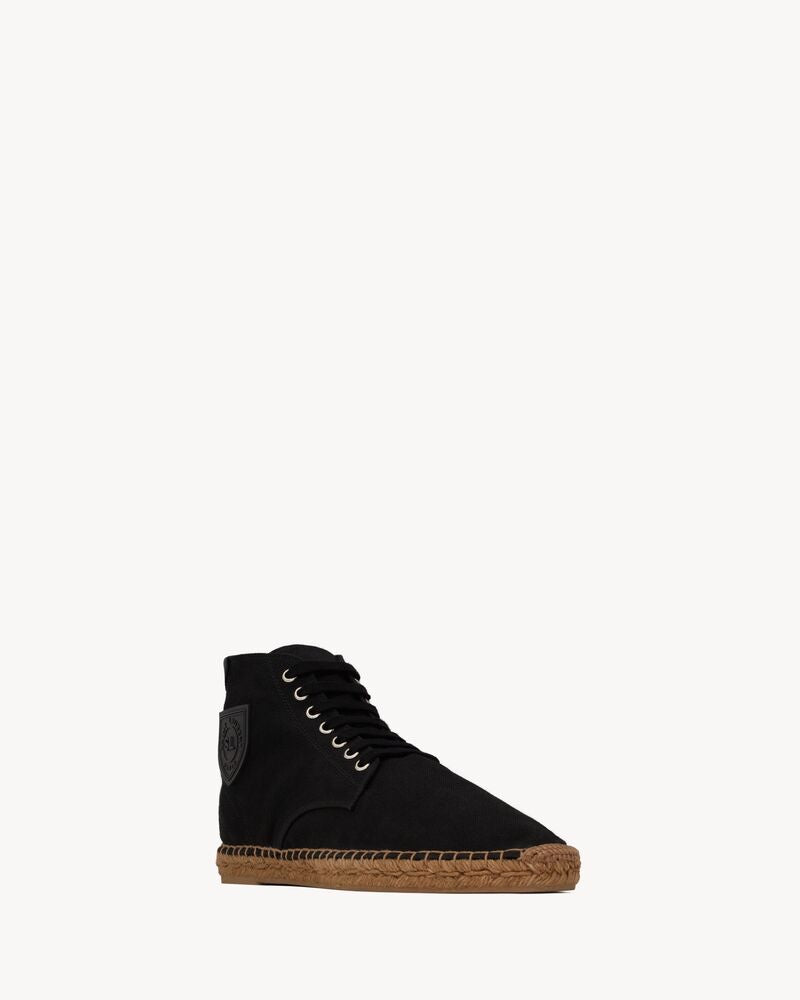 Saint Laurent Damon Espadrille High-Top Sneakers