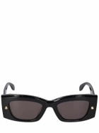 Alexander McQueen Spike Studs Rectangle-Frame Sunglasses