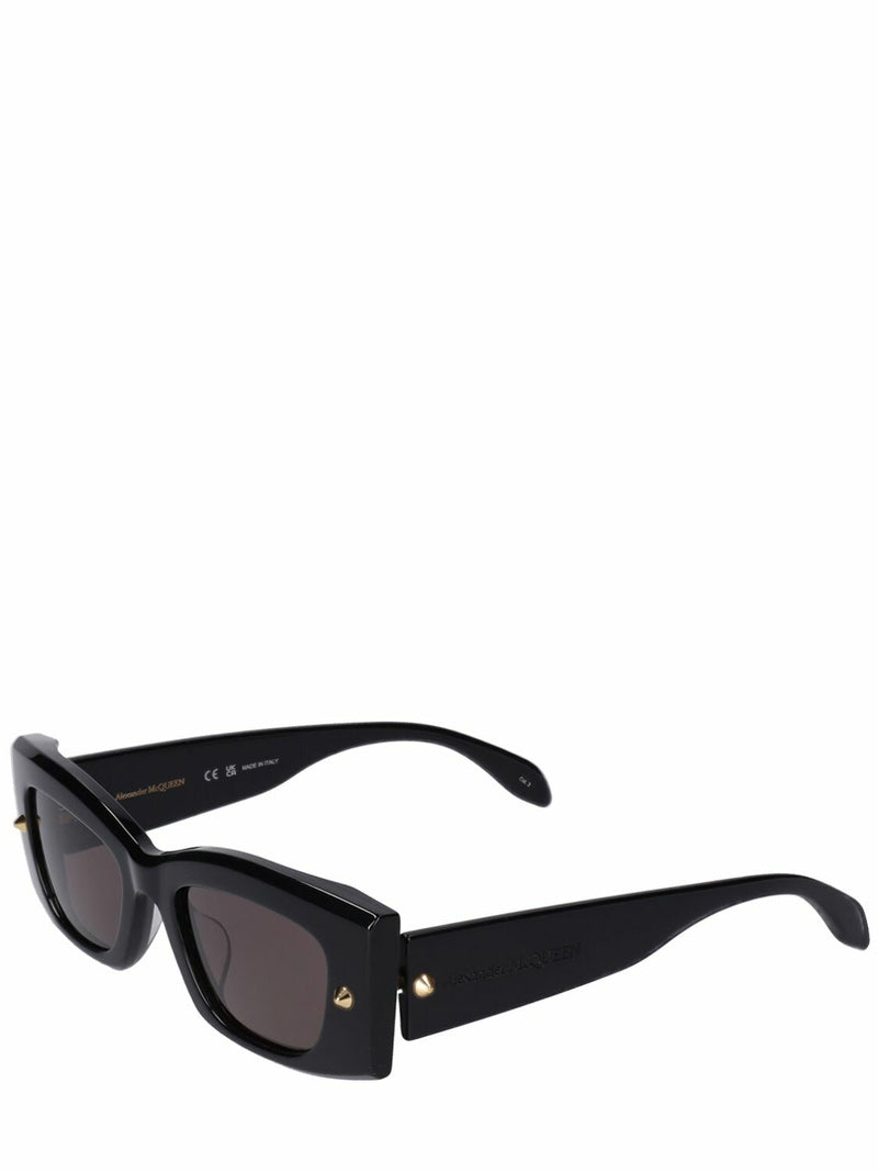 Alexander McQueen Spike Studs Rectangle-Frame Sunglasses