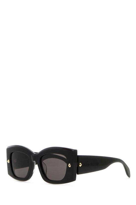 Alexander McQueen Spike Studs Rectangle-Frame Sunglasses