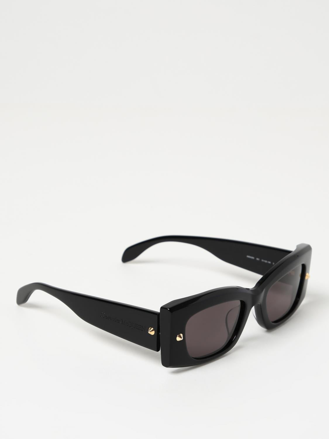 Alexander McQueen Spike Studs Rectangle-Frame Sunglasses