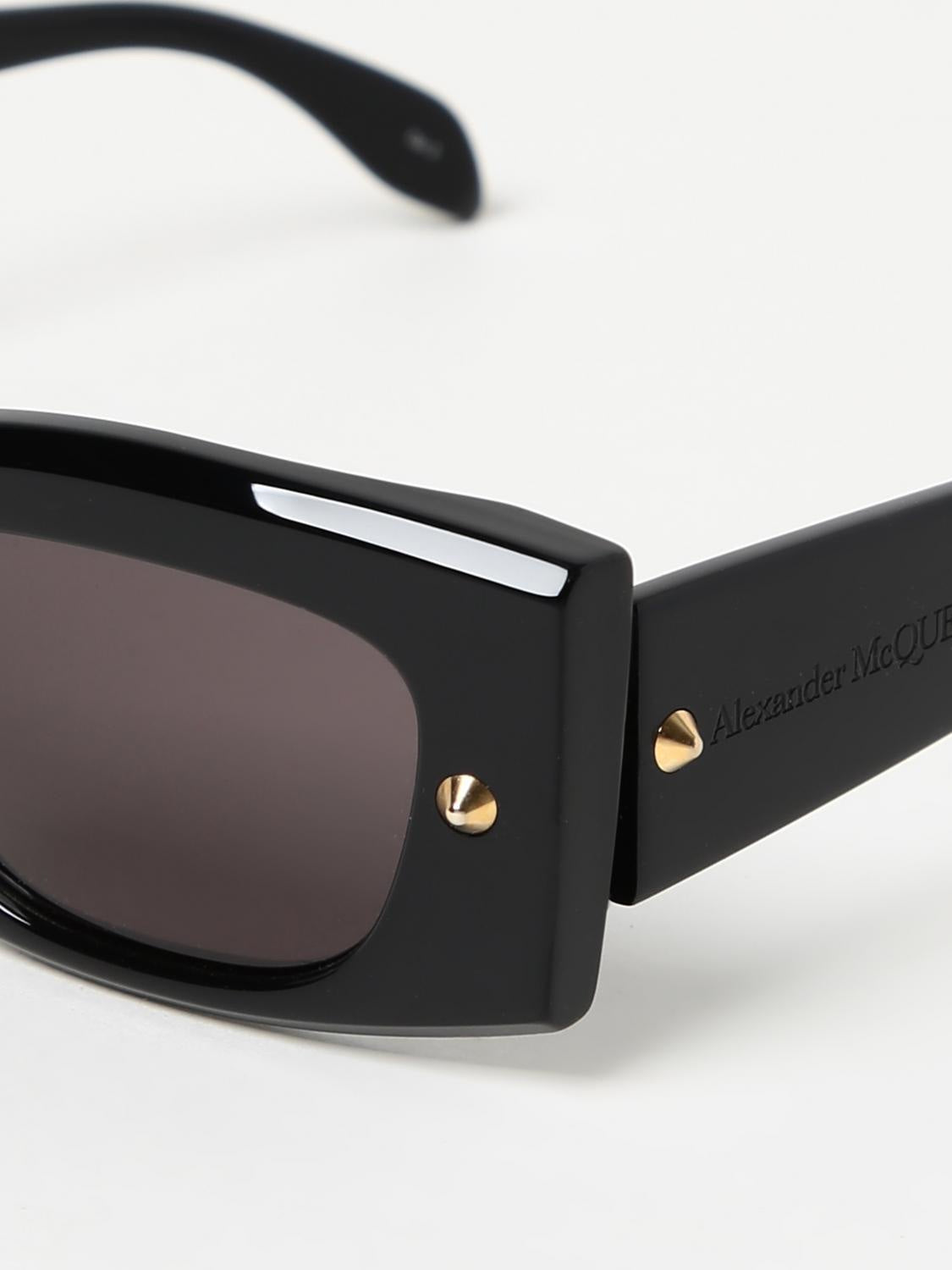 Alexander McQueen Spike Studs Rectangle-Frame Sunglasses