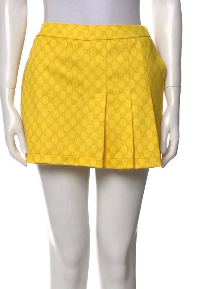 Gucci Yellow GG Mini Skort