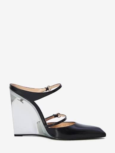 Gucci Transparent Wedge Mules