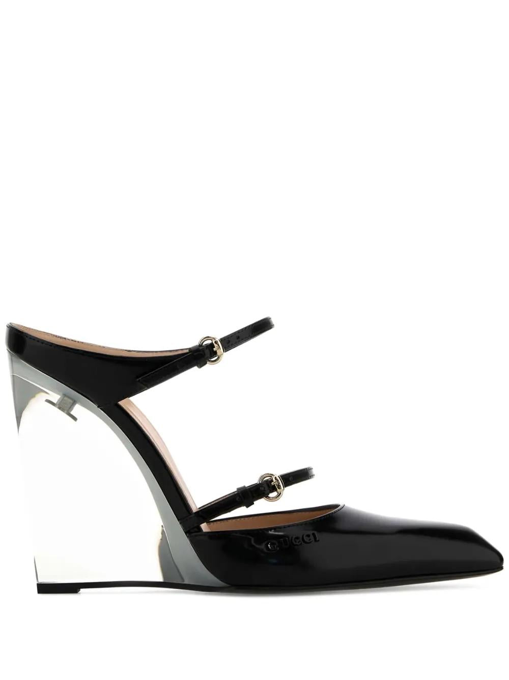 Gucci Transparent Wedge Mules