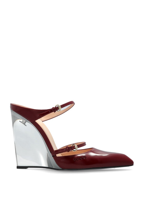 Gucci Transparent Wedge Mules