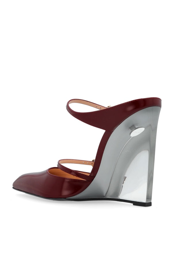 Gucci Transparent Wedge Mules