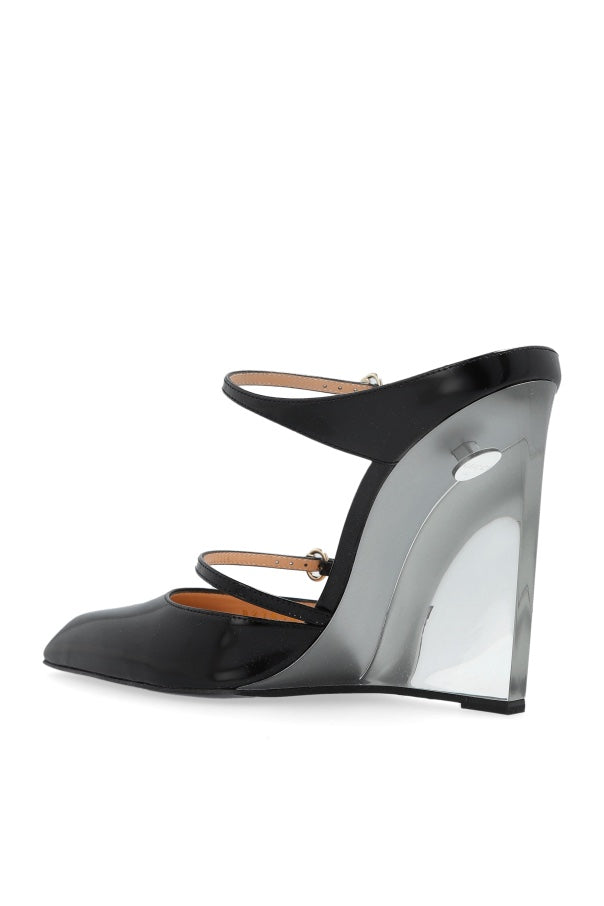Gucci Transparent Wedge Mules