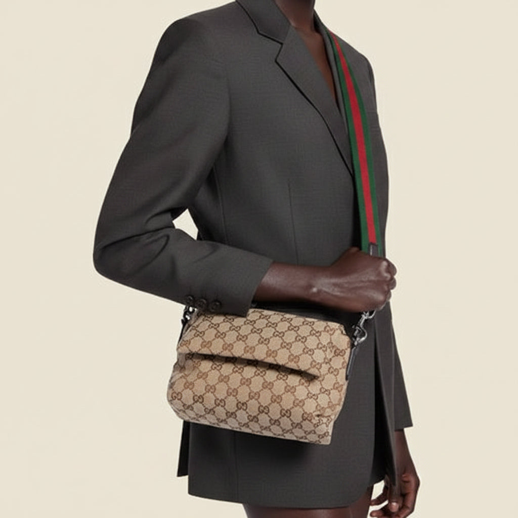 Gucci GG Crossbody Bag with Web