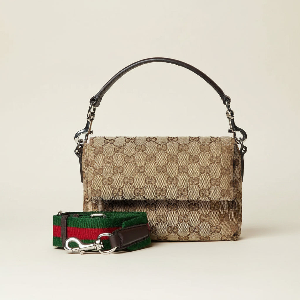 Gucci GG Crossbody Bag with Web
