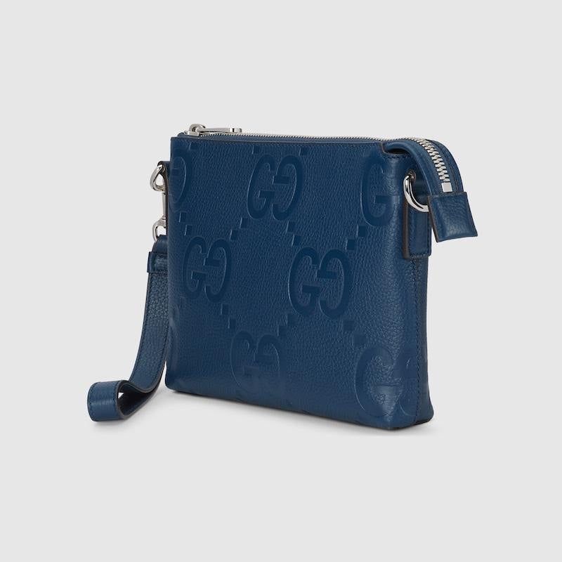 Gucci Jumbo GG Medium Leather Messenger Bag