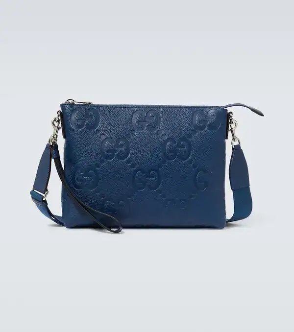 Gucci Jumbo GG Medium Leather Messenger Bag