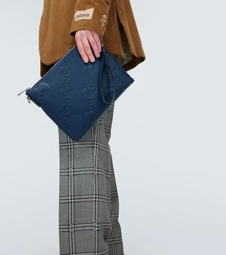 Gucci Jumbo GG Medium Leather Messenger Bag