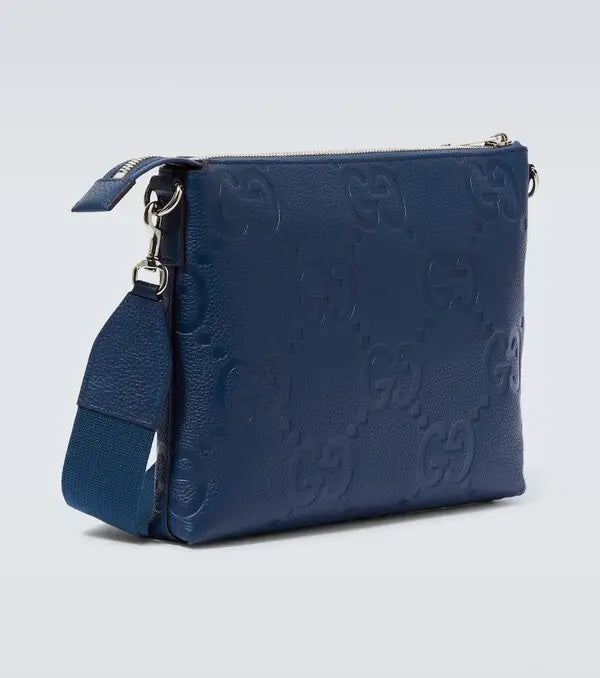Gucci Jumbo GG Medium Leather Messenger Bag