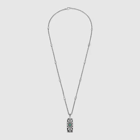 Gucci Engraved Flower Necklace