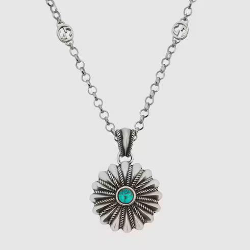 Gucci Interlocking G Flower Necklace