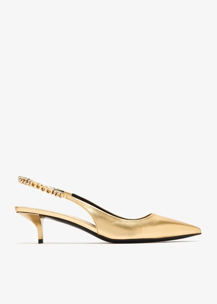 Gucci Signoria Chain Slingback Pumps