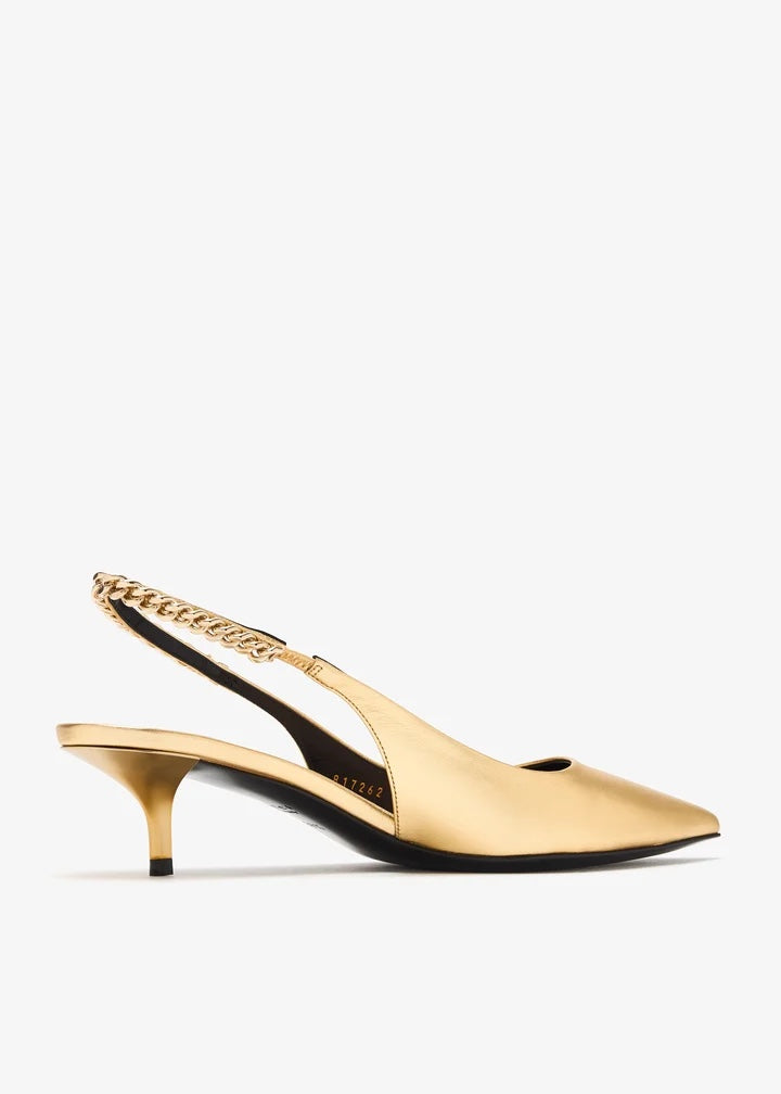 Gucci Signoria Chain Slingback Pumps