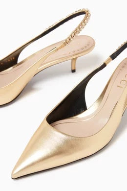 Gucci Signoria Chain Slingback Pumps