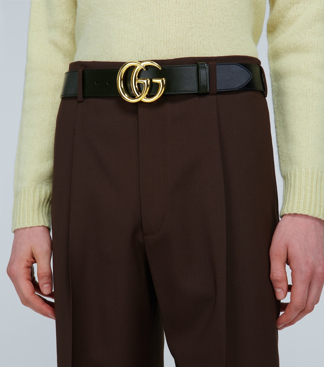 Gucci GG Buckle Leather Belt