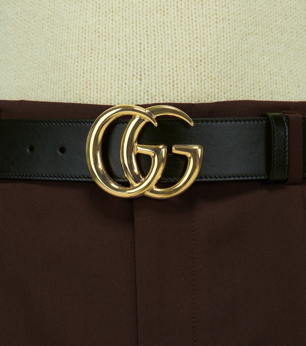 Gucci GG Buckle Leather Belt