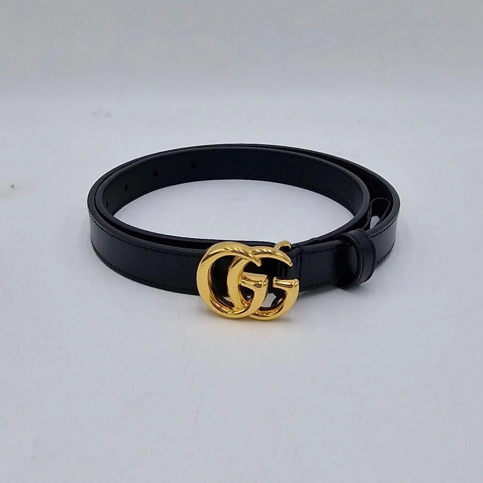 Gucci GG Buckle Leather Belt