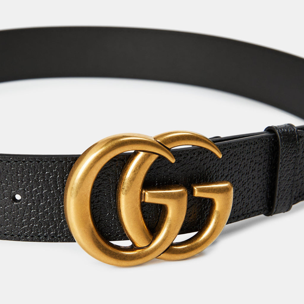 Gucci GG Buckle Leather Belt