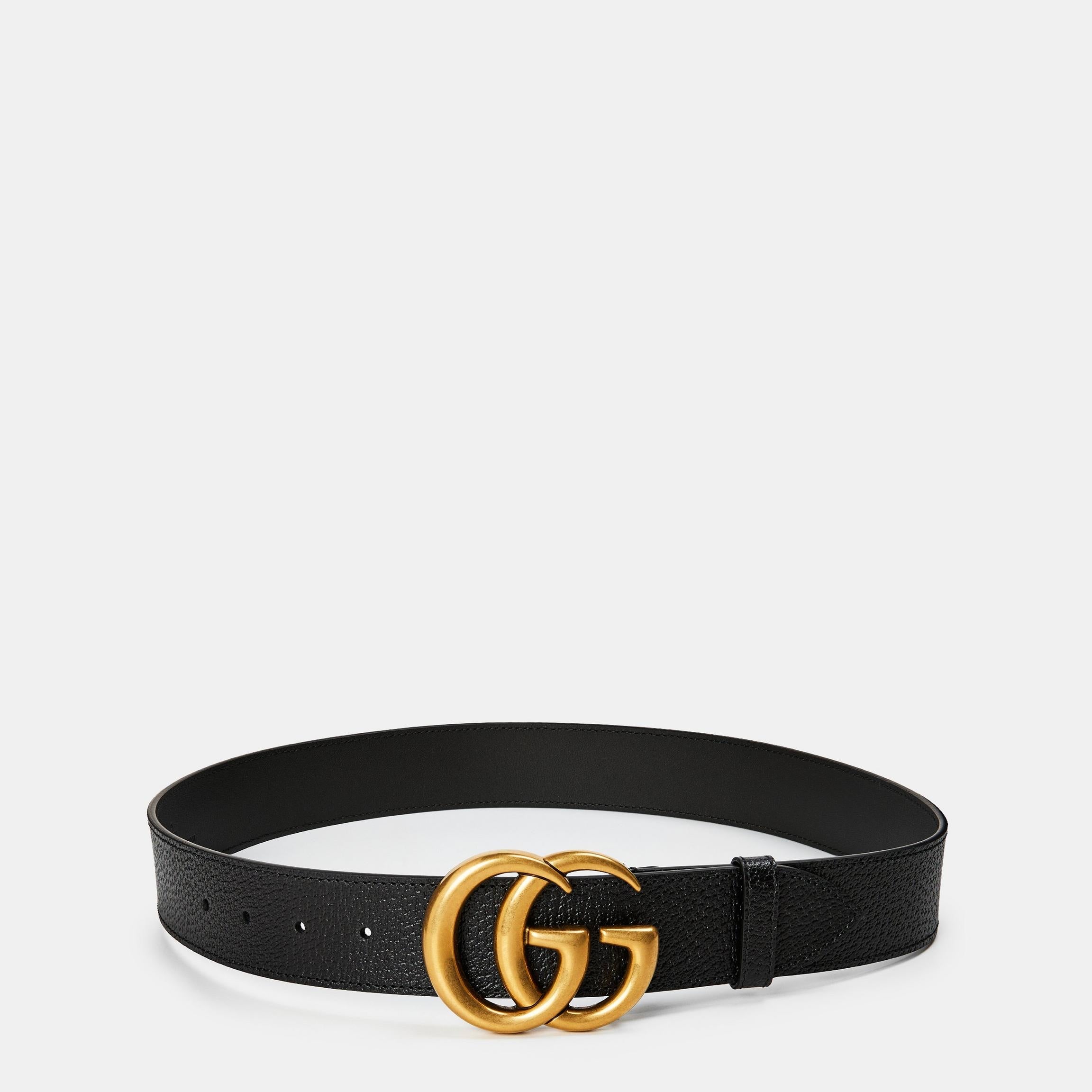 Gucci GG Buckle Leather Belt