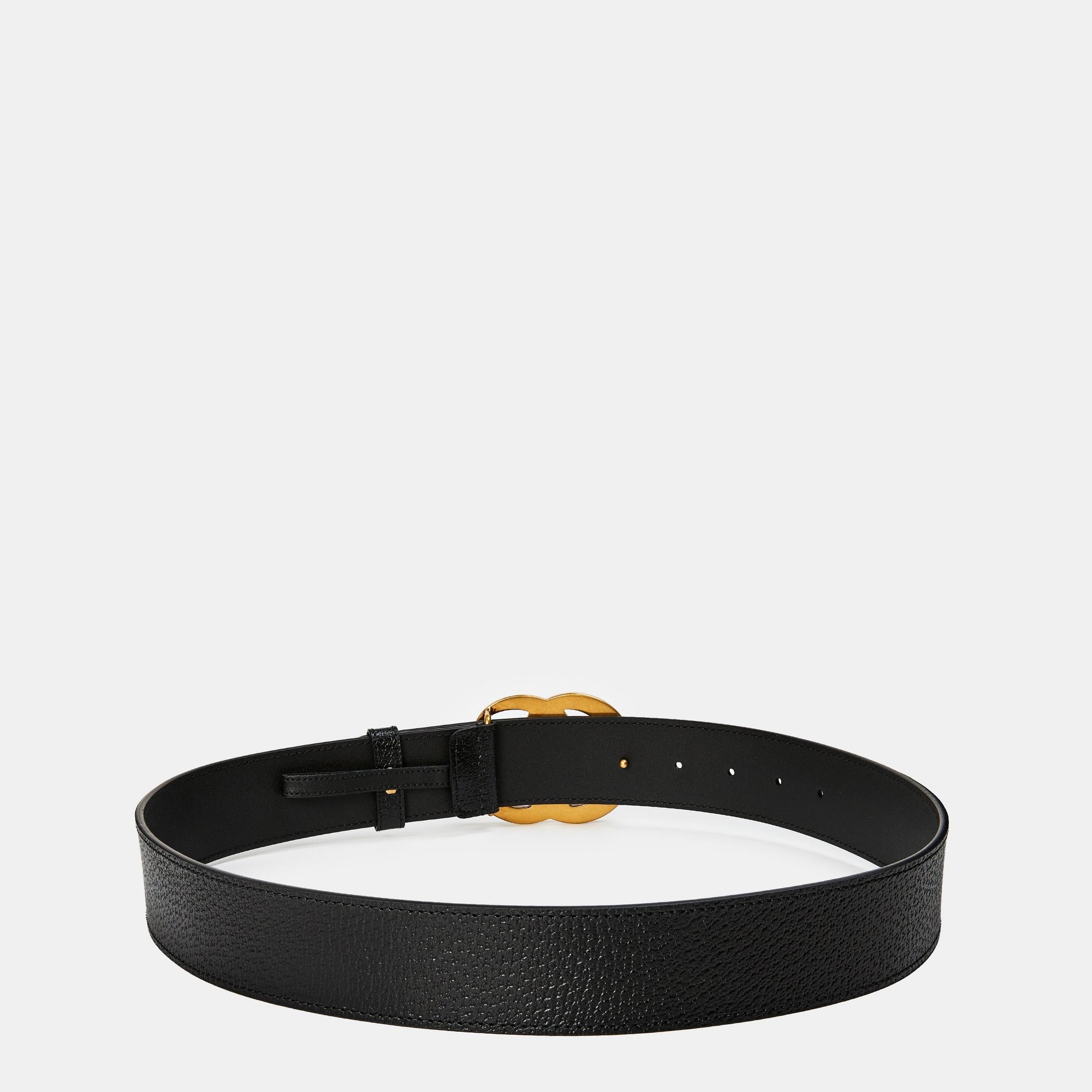 Gucci GG Buckle Leather Belt