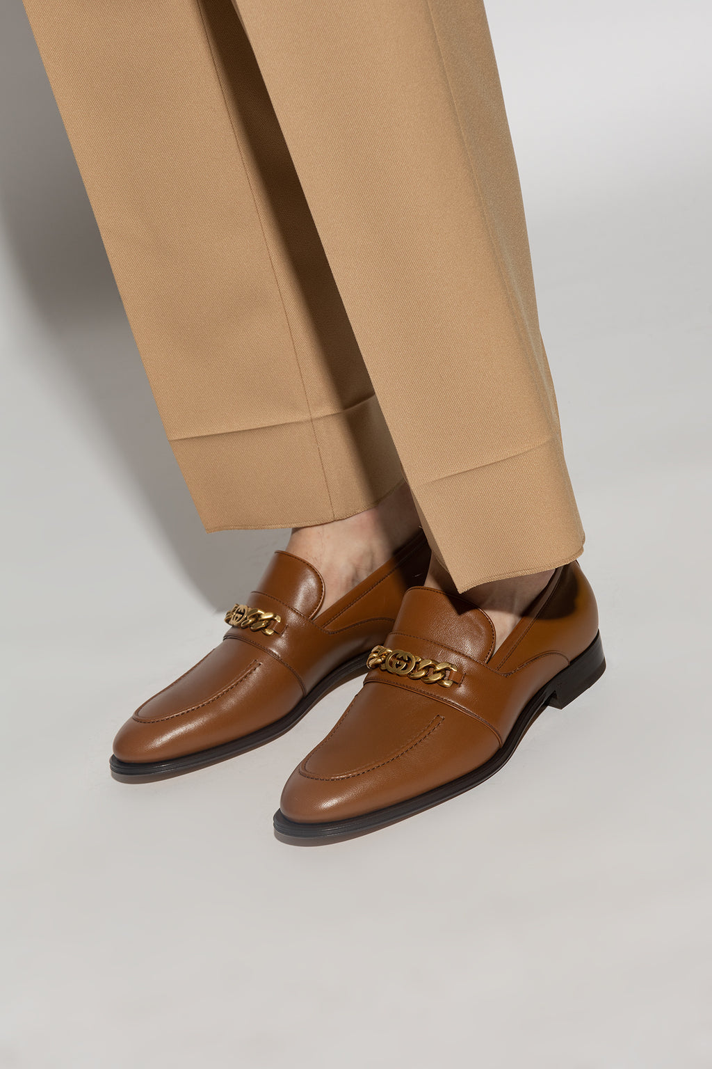 Gucci Interlocking G Chain Loafers