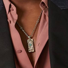 Gucci Engraved Flower Necklace