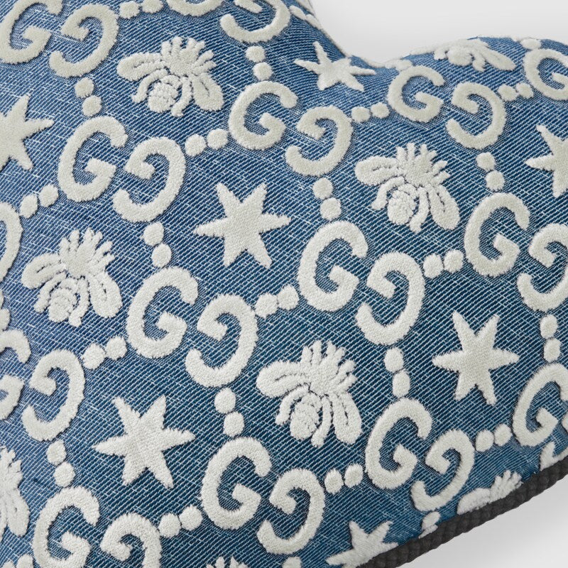 Gucci Heart Shaped Cushion (blue) — IMG_5401