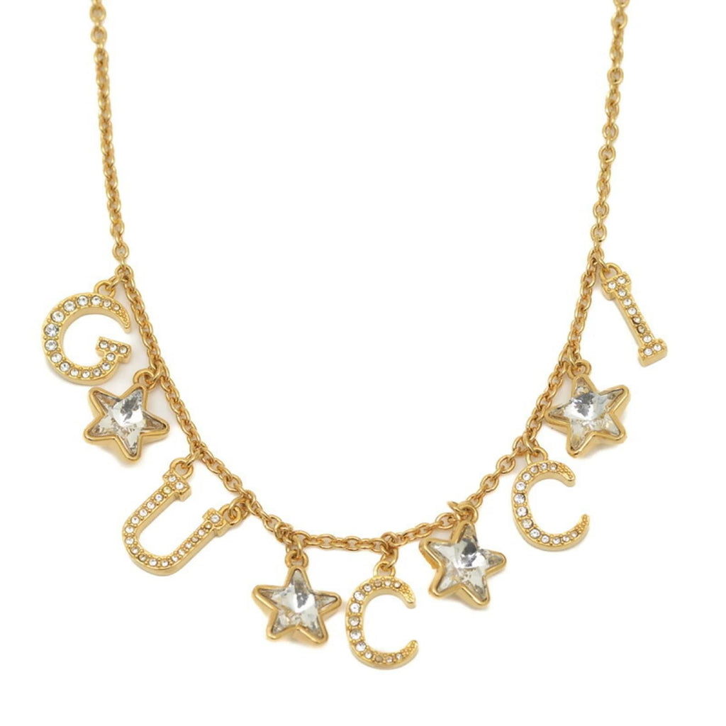 Gucci Star Logo Crystal Necklace