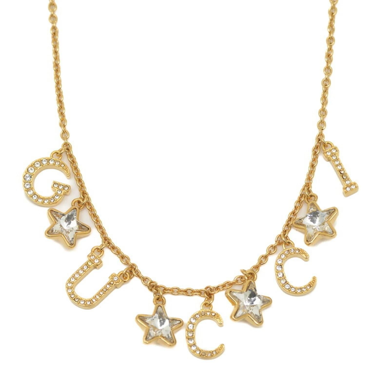 Gucci Star Logo Crystal Necklace
