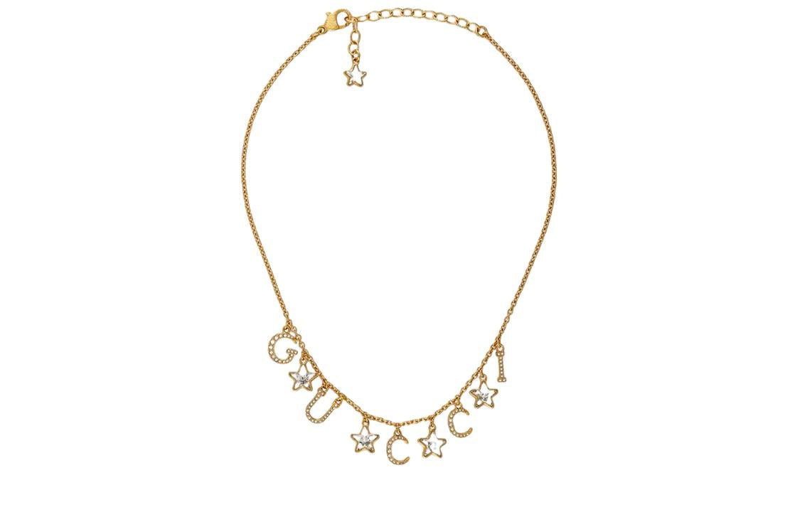 Gucci Star Logo Crystal Necklace