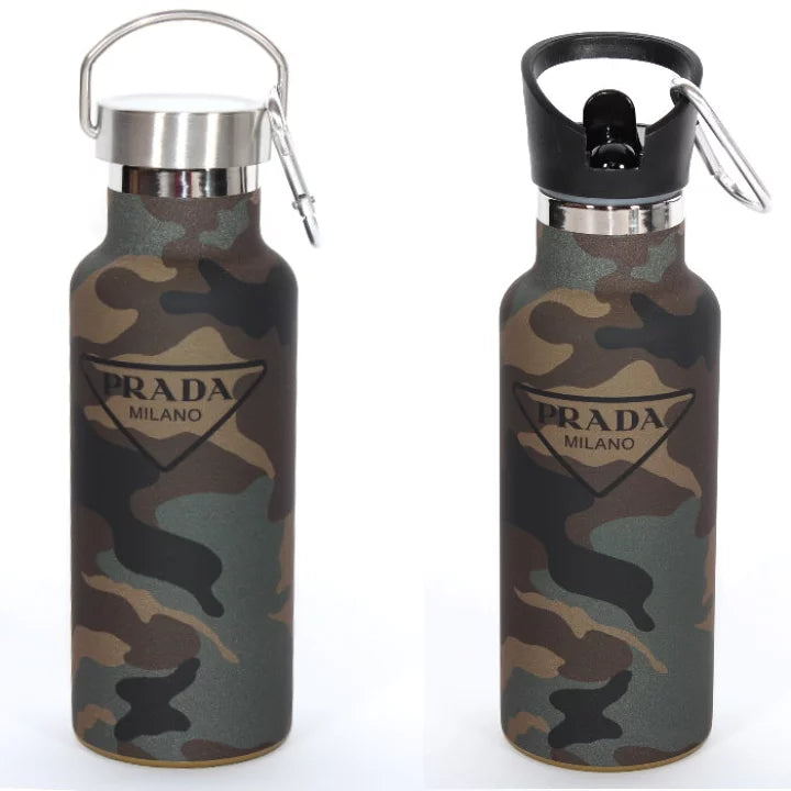 Prada Camouflage Stainless Steel Bottle (Green) — IMG_5849
