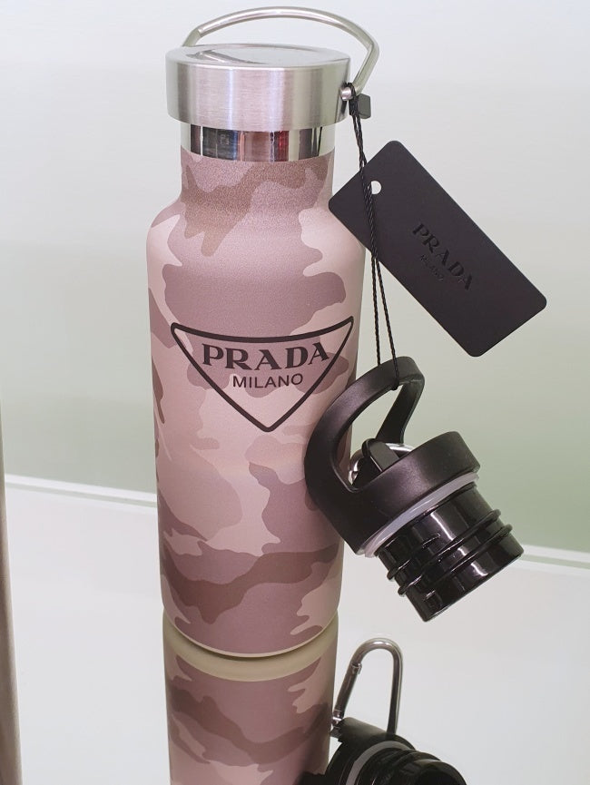 Prada Camouflage Stainless Steel Bottle (Brown/Pink) — IMG_5850