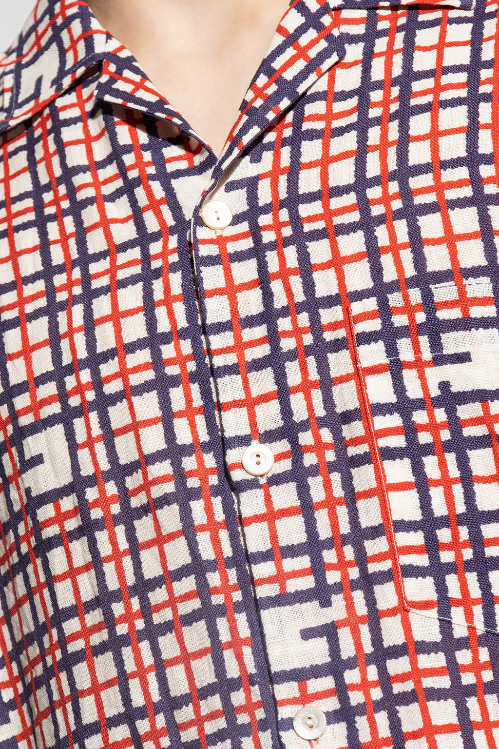 Gucci Bowling Hawaii Plaid Linen Shirt — IMG_6444