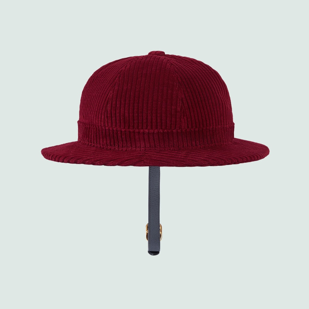 Gucci x Adidas Foldable Corduroy Golf Hat (Burgundy) — IMG_6905