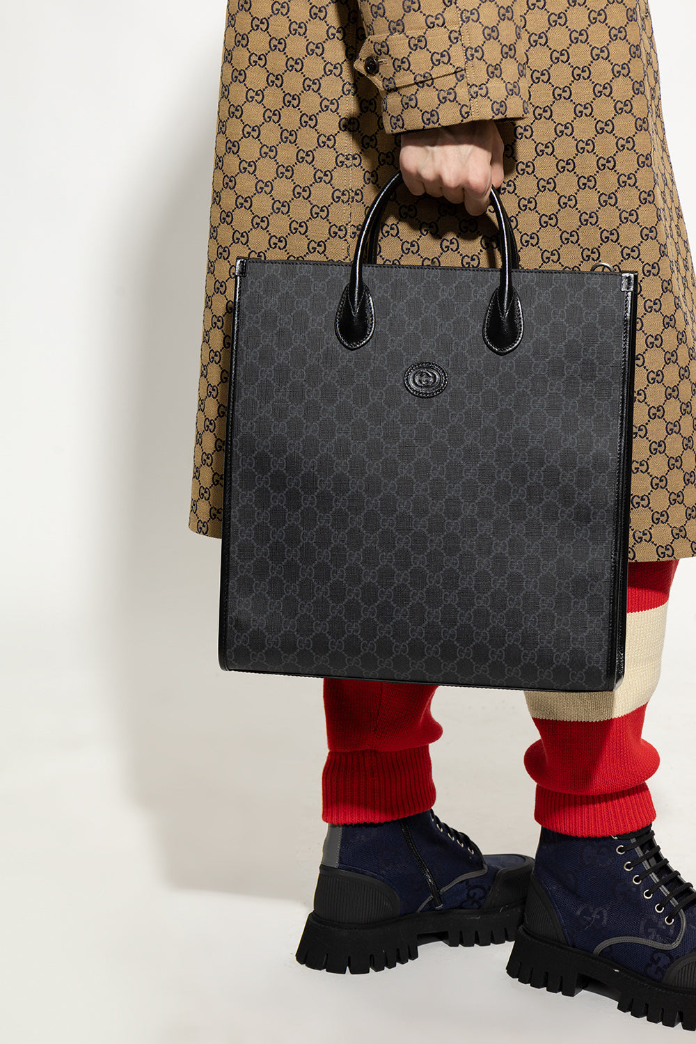 Gucci Interlocking G Supreme Canvas Tote Bag