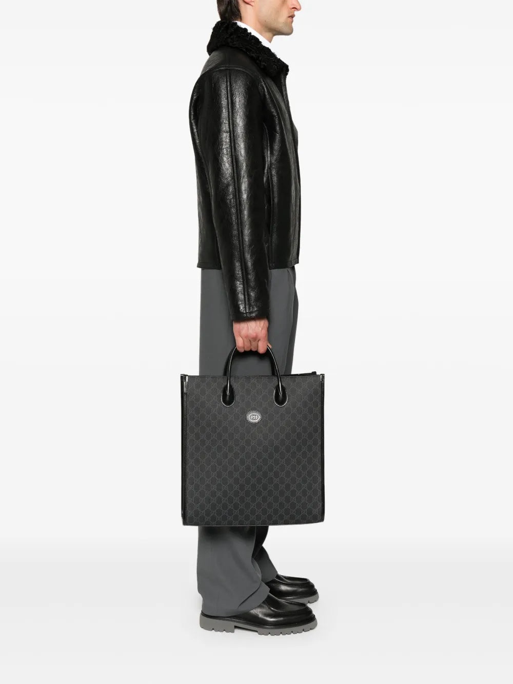 Gucci Interlocking G Supreme Canvas Tote Bag