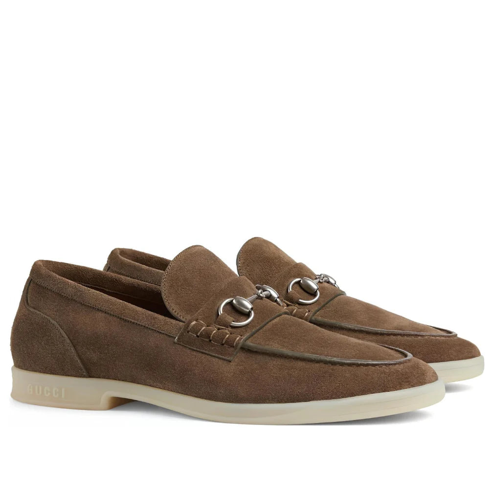 Gucci Horsebit Camel Suede Shoes — IMG_8978