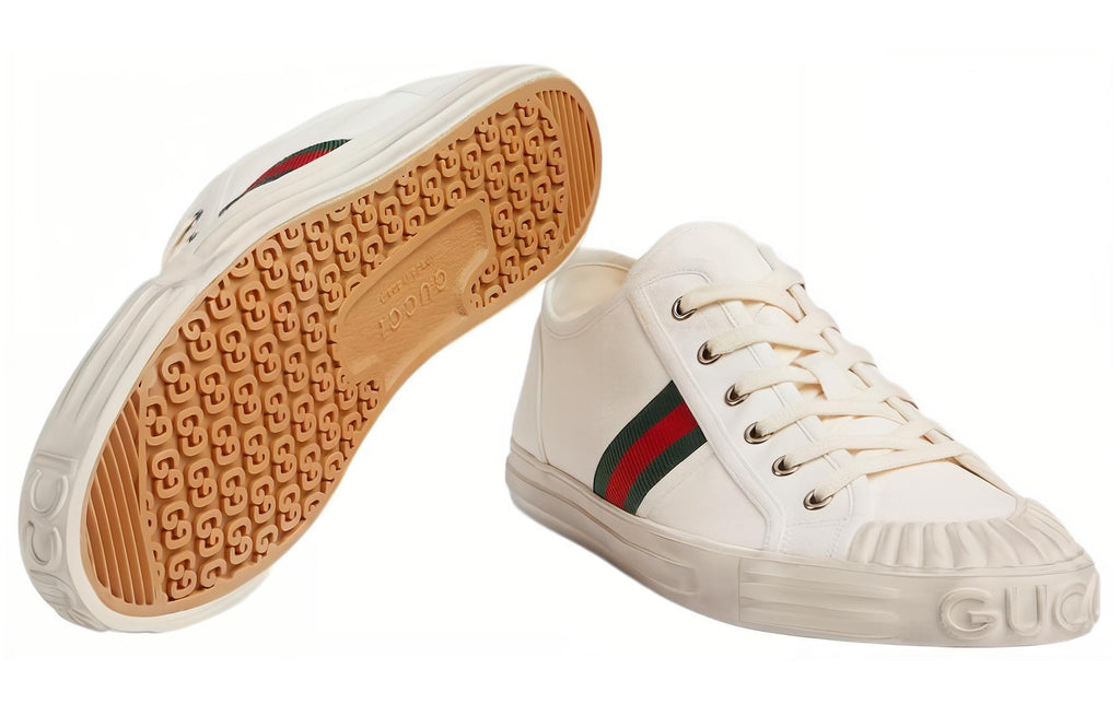 Gucci Low-Top Lace-Up Web Sneakers