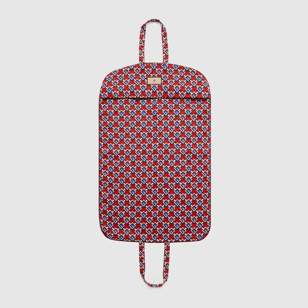 Gucci Geometric G Print Linen Carrier Cover — IMG_9804