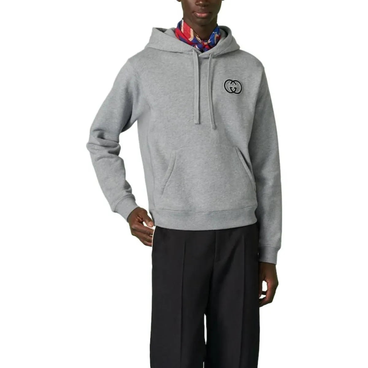 Gucci Interlocking G Hoodie — Grey