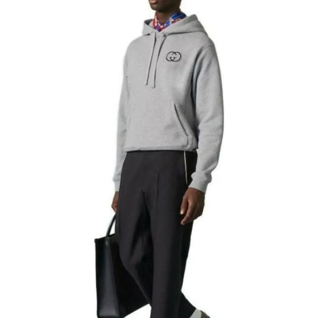 Gucci Interlocking G Hoodie — Grey