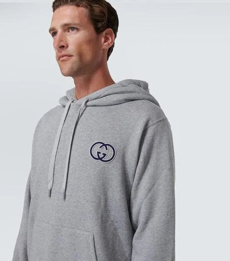 Gucci Interlocking G Hoodie — Grey